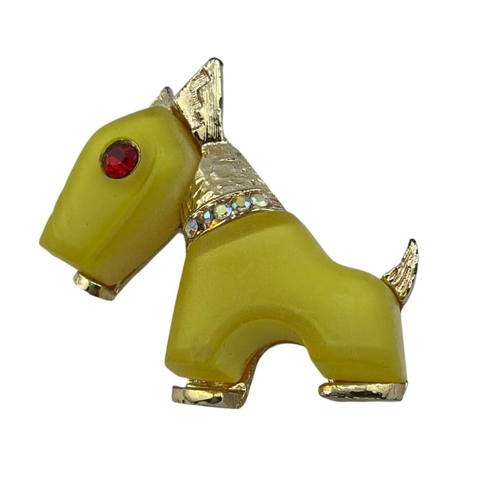 Vintage Hattie Carnegie Primitives on Parade Scottie Dog Brooch